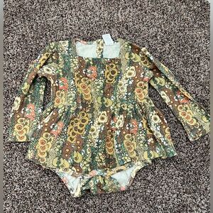 Kate Quinn Long Sleeve Ballet Onesie Dress Floral